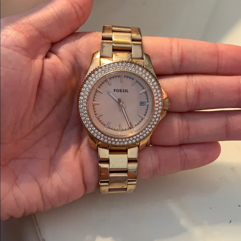 Rose gold fossil watch✨🕐